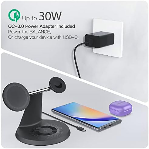 Revolutionary 3-in-1 Apple Device Charging Station – Fast Mag Safe Wireless Charger for i Phone 12-16, Apple Watch, and Air Pods – Sleek, Space-Saving Design with Enhanced Compatibility for Streamlined Daily Charging Experience