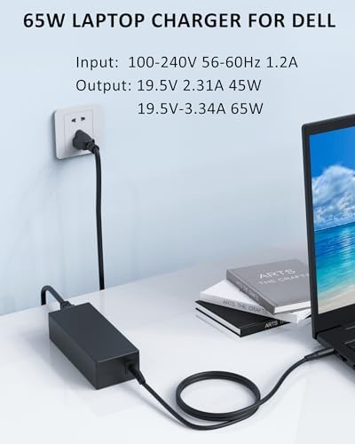Premium 65 W Dell Laptop Charger with 4.5 mm Tip – Fast and Safe Power Supply for Inspiron 15 Series 3000, 5000, and 7000 Models – Intelligent Protection Features for Overcharge, Overvoltage, and Short-Circuit Safety – Universal Compatibility for Models 3501, 3511, 5510, 5555, and More – Reliable AC Adapter for Your Everyday Needs – Lightweight and Durable Design for Portable Use – Enhance Your Laptop Experience with Efficient Charging – Includes Power Cord and User Manual for Easy Setup – 100% Manufacturer Guaranteed Quality with 24/7 Customer Support