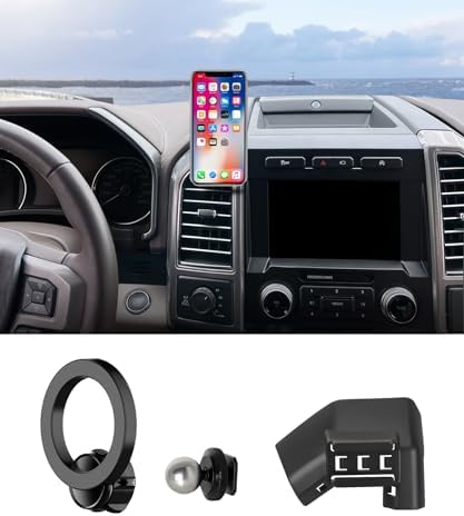 Ford F-150 2021-2024 Car Phone Holder – 360° Rotating Mag Safe-Compatible Mount for Secure, Hands-Free Use Without Obstructing Air Vents – Durable, Easy-Install Accessory for Modern Drivers