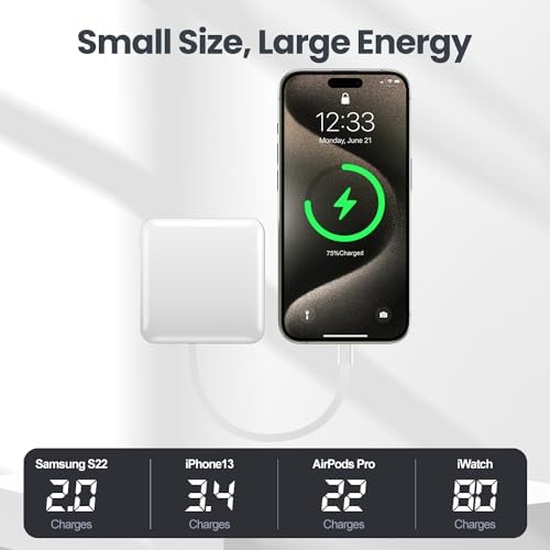 Ultra-Compact 12000 m Ah Fast Charging Power Bank with Built-in Cables – All-in-One Portable Charger for i Phone, Tablets & Samsung Devices, Featuring USB C Input/Output and LED Battery Display for Maximum Efficiency and On-the-Go Convenience