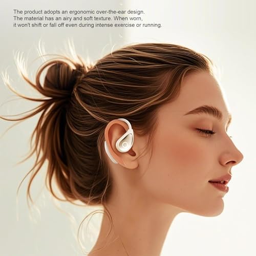 Open Ear Wireless Bluetooth Earbuds for Active Lifestyles – Advanced Air Conduction Technology, Superior Sweat Resistance, and Long-Lasting Battery in LED Charging Case – Ideal for Running, Safe Driving, and Daily Fitness Use