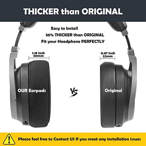 Premium Thickened Earpads for Corsair Virtuoso RGB Wireless SE Gaming Headset – Ultimate Comfort and Enhanced Sound Isolation for Gamers – High-Quality Memory Foam Ear Pads for Extended Play Sessions – Easy Installation and Breathable Design