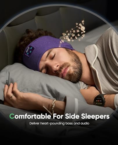 Navly Ultra-Comfort Bluetooth Sleep Headband – Innovative Wireless Headphones with Ultra-Thin Speakers for Effortless Relaxation, Yoga, and Fitness – Ideal Gift for Men & Women Seeking Versatile Comfort and Quality Sound Experience
