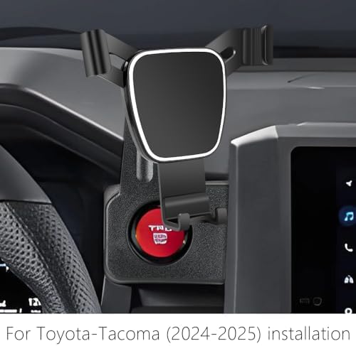 Secure Mobile Phone Mount for 2024-2025 Toyota Tacoma – Custom Fit for Limited, TRD Pro & Trailhunter Models | 14-Inch Screen Compatible Dash Holder | Effortless Installation & Enhanced Driving Safety | Sleek Design for Modern Interiors | Premium Quality Car Accessory