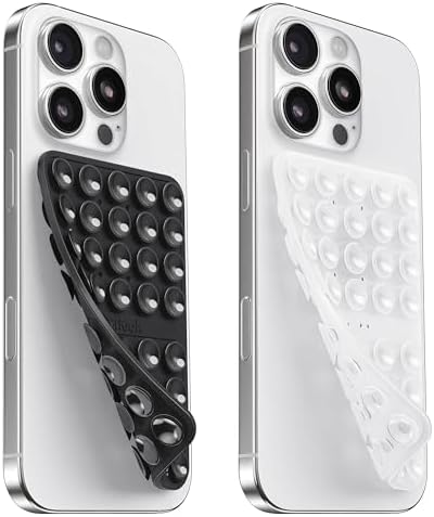 Klearlook 4-Pack Silicone Suction Cup Phone Mount – Creative Hands-Free Phone Grip for Stunning Selfies & Videos in Clear, Light Pink, Hot Pink, and Lavender – Innovative Double-Sided Suction Technology for Wide Compatibility – Premium Durable Design for Effortless Content Creation and Easy Maintenance