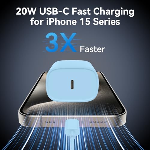 Ultimate i Phone 16 Pro Max Fast Charger with 8 FT USB-C Cable – High-Speed Wall Adapter in Stylish Purple – Compatible with i Phone 15 Series and i Pad Pro – Perfect for Quick Charging on the Go – Enhance Your Charging Experience with Extended Reach and Reliability