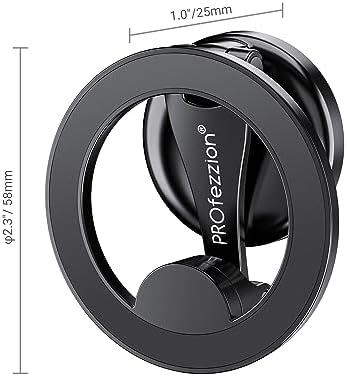 PROfezzion Magnetic Car Phone Mount for i Phone 15/14/13/12 Series – Advanced 2 x 180° Folding Arms & 360° Rotation, Enhanced Grip with Upgraded Super Magnets, Secure 3 M VHB Adhesive – Ultimate Hands-Free Solution for Safe Navigation and Enhanced Driving Experience