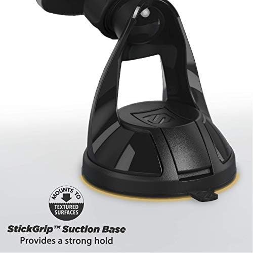 Scosche Magic Mount Pro Suction Cup Phone Holder – 2-Pack Magnetic Car Dashboard & Windshield Mount for i Phone, Galaxy & Android Smartphones – Enhanced Stability, 360-Degree Rotation & Sleek Black/Silver Design for Optimal Accessibility & Safety