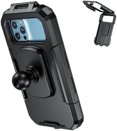 All-Weather IP66 Waterproof Bike Phone Holder – RAM B Size Compatible Cradle for 3.5″-6.1″ Smartphones, Effortless 360-Degree Viewing, Quick-Release Design for Adventurous Cyclists – Exceptional Durability and Weather Resistance