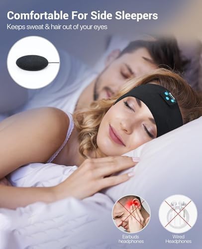 Navly Ultra-Comfort Bluetooth Sleep Headband – Innovative Wireless Headphones with Ultra-Thin Speakers for Effortless Relaxation, Yoga, and Fitness – Ideal Gift for Men & Women Seeking Versatile Comfort and Quality Sound Experience
