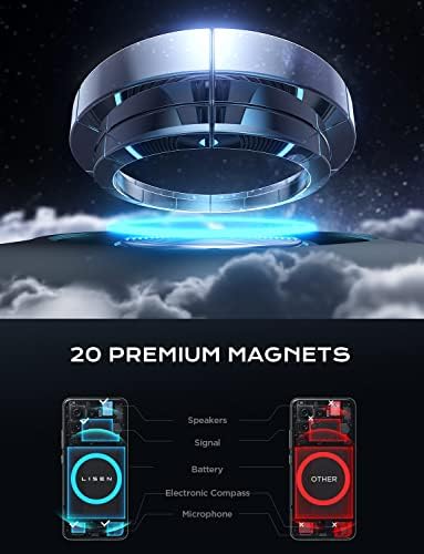 LISEN 15 W Mag Safe Car Mount Charger – High-Speed Wireless Charging with Secure Vent Holder for i Phone 16 Pro Max, 15, 14 – Sleek & Compact Design with Advanced Safety Features – Effortless Installation & Universal Device Compatibility