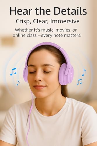 Elevate Your Audio Journey with Adoope’s USB C Over-Ear Headphones – Hi-Fi Stereo Sound & Noise Isolation for Ultimate Comfort – Compatible with i Phone 15/16, Samsung Galaxy S24/S23, and All Type-C Devices in Vibrant Purple – Experience Unmatched Sound Quality and Fashionable Design for Music Lovers