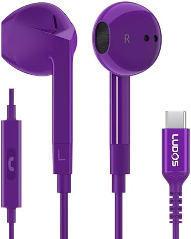 LUDOS FEROX USB-C Earbuds – Premium Wired Headphones for i Phone 16 & Samsung Galaxy Series, Featuring Exceptional Audio Clarity & Deep Bass, Ergonomically Designed for All-Day Comfort, Tangle-Free Cable for Streamlined Use, Supported by an Impressive 5-Year Warranty, Eye-Catching Vibrant Green Finish – Elevate Your Sound Experience for Music Lovers and Gamers Alike