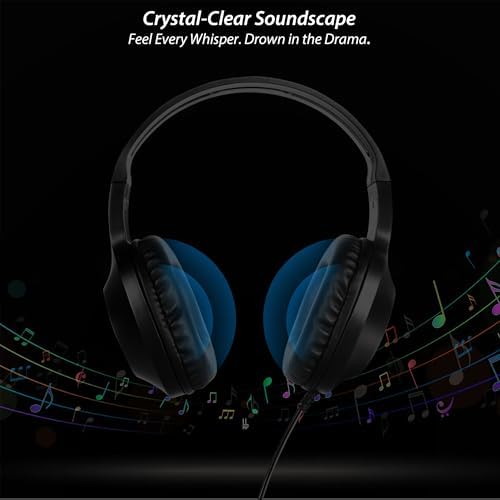 Maximize Your Audio Experience with 20 Ft Extended Wired Headphones – Perfect for TV & PC Use with Over-Ear Comfort, User-Friendly Integrated Volume Control, and Compatible with 3.5 mm Aux, USB & RCA – A Must-Have for Seniors and Audiophiles Seeking Unmatched Sound Quality and Freedom of Movement