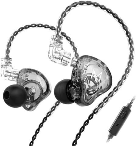 FEDAI TRN MT1 High-Fidelity In-Ear Monitor Earbuds – Premium 10 mm Dynamic Driver Technology, Detachable Cable for Customization, Built-in Microphone for Effortless Calls, Sleek Black Design for Audiophiles and Everyday Use – Unmatched Sound Quality and Versatile Device Compatibility