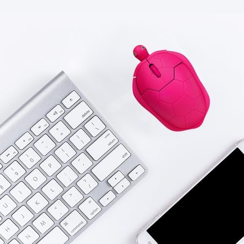 YOCUNKER Adorable Turtle-Shaped Wireless Mouse for Kids – Ergonomic Optical Mouse in Vibrant Pink, Perfect for PC, Laptop, and Mac Book – Fun and Functional Computer Accessory to Enhance Learning and Playtime