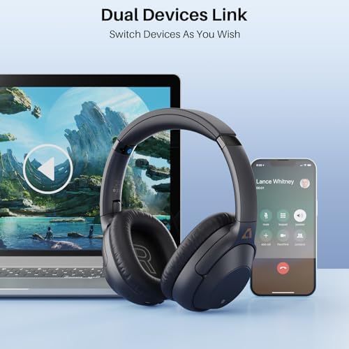 Lavales Bluetooth 5.2 Over-Ear Headphones with Hybrid Active Noise Cancellation – Perfect for Travelers and Professionals Seeking 90-Hour Battery Life, Unmatched Comfort & Versatile Wired/Wireless Audio Connectivity