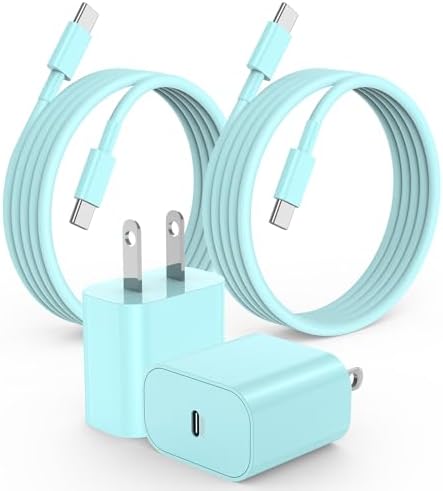 20 W USB-C Fast Charger for i Phone 16/15 Series & i Pad – 6 ft Type C to C Cable, High-Speed Wall Adapter for Optimal Performance, Compact & Durable Power Solution for Apple Devices – Experience Rapid Charging Anywhere
