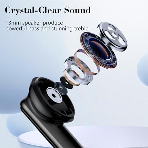 BAFONE Premium 60-Hour True Wireless Bluetooth Earbuds – IPX5 Waterproof Sports Design with Built-in Microphone for Immersive Sound and Comfort – Ideal for Active Lifestyles and Effortless Device Connectivity