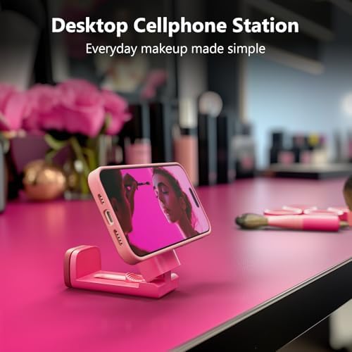MiiKARE Airplane Travel Essentials Magnetic Phone Holder, Universal Handsfree Phone Mount for Flying with 360 Degree Rotation, Travel Must Haves Phone Stand for Desk, Tray Table, Black – Enhanced Compatibility and Speed