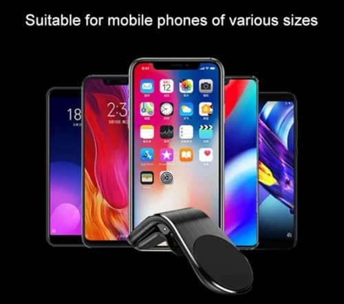 Magnetic Car Phone Holder, Enhanced Clip, Ultra Car Phone Holder, 5 Strong Magnets, Mobile Phone Holder – Enhanced Compatibility and Speed
