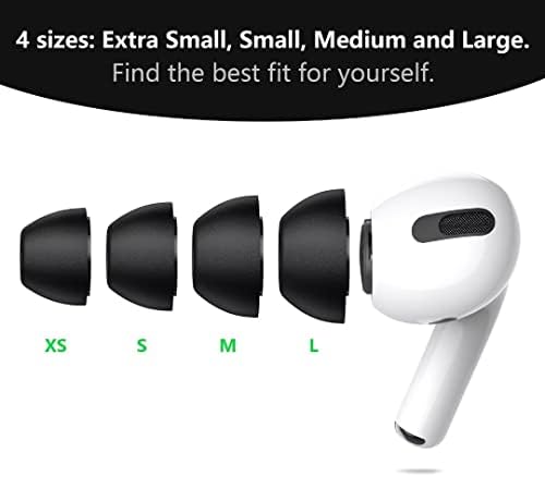 Lanwow Premium Memory Foam Ear Tips for Air Pods Pro – Ultimate Comfort & Noise Isolation, Anti-Slip Design, Fits Charging Case, 3 Sizes (S/M/L, Elegant Grey) – Enhance Your Audio Experience with Pain-Free Listening