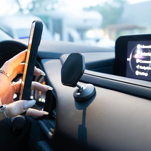 Elevate Your Driving Experience with the Smartish Mag Safe Car Mount – Mountaineer | Premium Magnetic Phone Holder for i Phone 16/15/14/13/12 | Extra Strength Adhesive for Secure Dashboard Mounting | Stylish Beige Design with 360-Degree Rotation for Optimal Viewing | Perfect Accessory for Seamless Connectivity and Navigation
