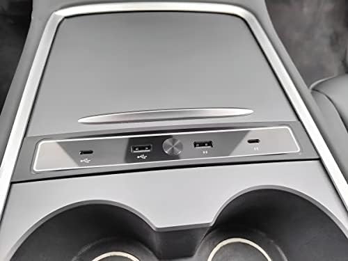 Transform Your Tesla Model 3/Y with the Ultimate USB Hub – Multi-Port Charger with Tricolor LED for 2021-2023 Models – Fast Charging Solution for All Your Devices – Stylish Interior Accessory for Seamless Connectivity