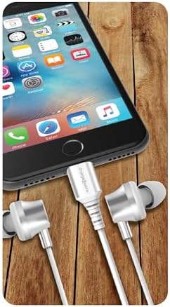 Premium Lightning Earbuds with Built-in Microphone – Enhanced Noise Reduction and Audio Controls, 4-Foot Durable Cord, Extra Ear Gels, and Carrying Case – Perfect for Apple Devices and On-the-Go Listening
