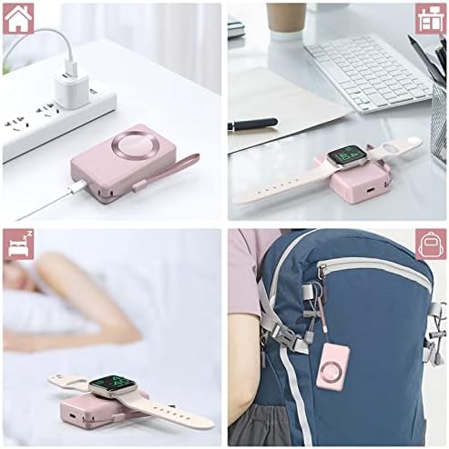 LVFAN 4000 m Ah Magnetic Wireless Power Bank for Apple Watch – Sleek Portable Charger Compatible with Series 1-10, SE, Ultra – Fast Charging Smartwatch Battery Pack for On-the-Go Convenience in Black