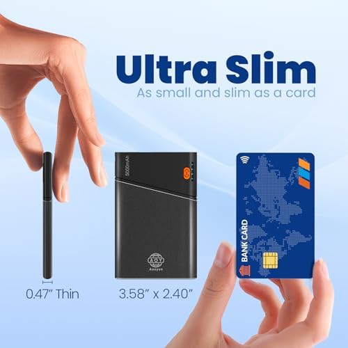 Sleek 5000 m Ah Pink Portable Power Bank with Integrated USB-C Fast Charger – Ultra-Compact Mini Battery Pack for i Phone 16/15/14 & Samsung S24 – Lightweight Design with Handy Lanyard for Effortless Travel Charging