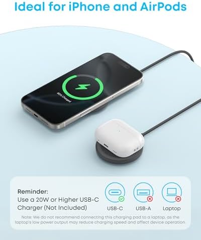 Anker Zolo Qi2 Certified Magnetic Wireless Charger – Fast 15 W Mag Safe-Compatible Charging Pad for i Phone 16/15/14/13 Series & Air Pods – Sleek Black Design for Home & On-the-Go Power Solutions – Ultimate Wireless Convenience with Enhanced Safety Features