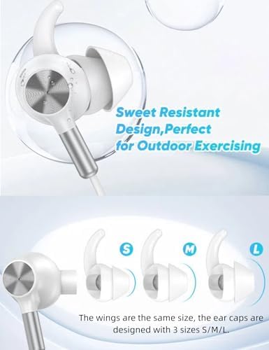 Elevate Your Audio Experience with Premium 3.5 mm Wired Noise-Canceling Earbuds – Ergonomic In-Ear Headphones Featuring Anti-Loose Wingtip Design for Optimal Comfort and Stability – Perfect for Students, Gamers, and Professionals – Compatible with Steam Deck, Chromebook, Moto G Stylus, Samsung A15/A14/A42 – Lightweight, Sweat-Resistant Construction with Superior Sound Quality for Calls and Music
