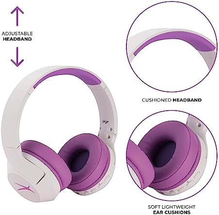 Altec Lansing Kid-Safe Wireless Headphones – Active Noise Cancellation for Children Aged 7+, 85 d B Volume Limiting, 15-Hour Battery Life, Ergonomic Foldable Design for Ultimate Comfort and Safety in Music, Movies, and Gaming