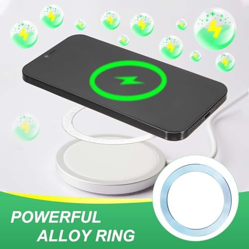 Enhance Your Wireless Charging Experience with PATIKIL 8-Piece Universal Magnetic Adapter Ring Set – Ultra-Thin Nickel-Iron Alloy Stickers for Optimal Phone Case Magnetization – Secure Your Device with Green Adhesive Rings for Car Mounts, Phone Grips, and Stands – Compatible with TPU/PC Cases, Easy Installation, Perfect for Tech-Savvy Users.