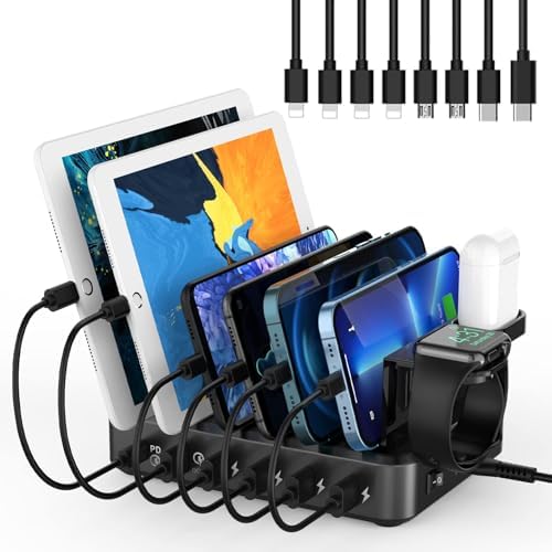 68 W Multi-Device Charging Hub with 20 W USB-C Fast Charger – 6-Port Universal Charger for i Phone 15/14/13/12, Galaxy, i Pad & Tablets – Ultimate Power Solution for Home, Office & Travel Efficiency