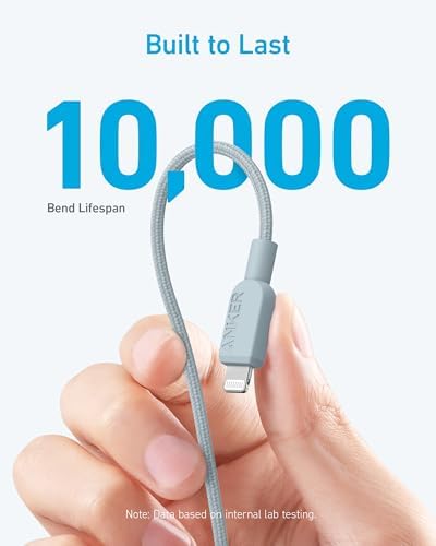 Anker 310 MFi Certified 6 FT USB C to Lightning Cable (2-Pack) – Premium Fast Charging Solution for i Phone 14 and More – Durable, High-Speed Performance for Seamless Connectivity and Extended Reach – Perfect for Home, Office, and On-the-Go Use