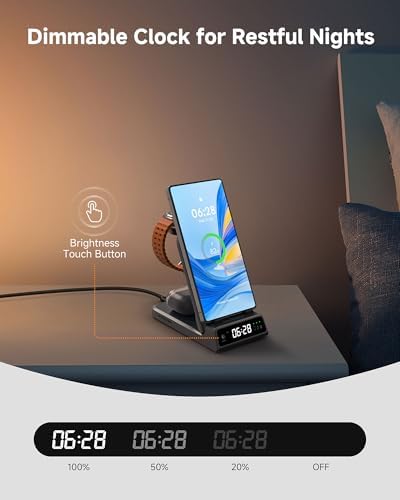 Samsung Wireless Charging Station: Ultra-Fast Multi-Device Charger for Galaxy S25, S24, S23, S22, Galaxy Watch, and Buds – Sleek, Space-Saving Design for Home and Travel Convenience, Enhanced Compatibility with Rapid Power-Up Technology