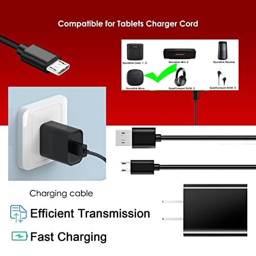 Enhance Your Bose Sound Link Experience with Our 2 Pack Micro USB Fast Charger Cable – Quick Power Restoration, Sturdy Build, and Extra Length for Ultimate Flexibility – Compatible with Sound Link Color, Mini II, Micro, Revolve & Revolve Plus – Stay Powered for Uninterrupted Audio Enjoyment