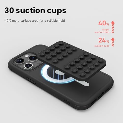 Revolutionary Patented Magnetic Suction Grip Mount for i Phone & Android – Effortless Hands-Free Phone Holder in Deep Blue, Perfect for Content Creators, Capture Stunning Selfies and Videos, Ultimate Compatibility with Mag Safe and Standard Cases, Portable and Stylish Design for On-the-Go Use