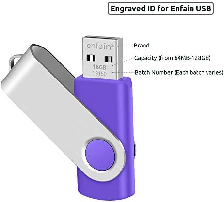 Enfain 10-Pack Red USB Flash Drives 16 GB – High-Speed USB 2.0 Memory Sticks with LED Indicator & 12 Labels for Easy Organization – Reliable & Portable Data Storage Solution for Professionals and Students