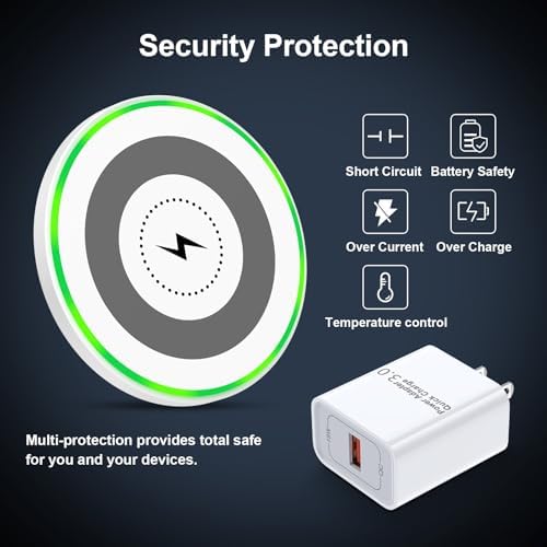 Motorola RAZR 50 & Edge 50 Ultra + i Phone 16 Pro Max 15 W Fast Wireless Charger Pad with Adapter – Universal Compatibility for Moto G Stylus 5 G 2024, G Power 2025, Samsung S25/S24/S23/S22, and More – Sleek Design with Safety Features for Effortless Charging