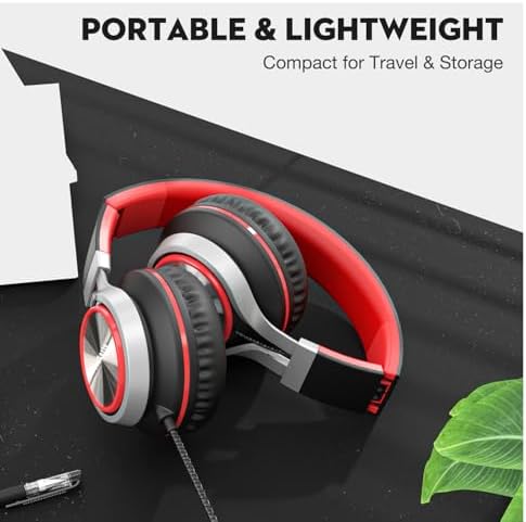 Transform Your Listening Experience with High-Performance USB Type C Foldable Over-Ear Headphones – Premium Hi-Fi Sound, Integrated Microphone & Effortless Volume Control for All Ages – Perfect for Travel, Gaming, and Everyday Use with Superior Compatibility for Tablets & Smartphones