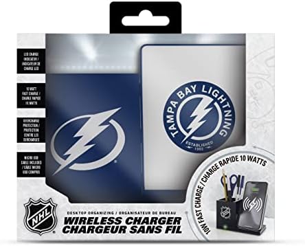 SOAR NHL Wireless Charging Station and Desk Organizer – Premium Qi Fast Charger with Team Logo for Sports Fans, Sleek Accessory Holder for a Tidy Workspace, Perfect for Phones and Essentials