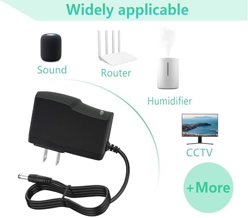 Universal 6 V 1 A AC to DC Power Supply Adapter – Versatile Converter for LED Lights, Networking, and Audio Devices – Compact Global Voltage Support (100-240 V) with 5.5 mm x 2.5/2.1 mm Connector – Durable Transformer for Superior Device Efficiency and Longevity
