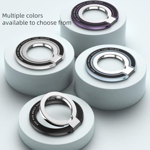 Magnetic Phone Ring Holder with 360° Rotation & 90° Foldable Kickstand – Strong Magnetic Suction, No-Residue Feature, Perfect for i Phone 16 Pro Max, 15, 14, 13, 12 & Mag Safe Accessories (White) – Elevate Your Mobile Functionality and Convenience