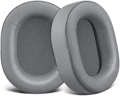 Transform Your Gaming Experience with SOULWIT Premium Replacement Earpads for Corsair HS65/HS55 – Luxurious Protein Leather & High-Density Foam for Maximum Comfort and Superior Noise Isolation – Ideal Fit for HS55 Surround V2 & Wireless Core Headsets in Sleek Grey