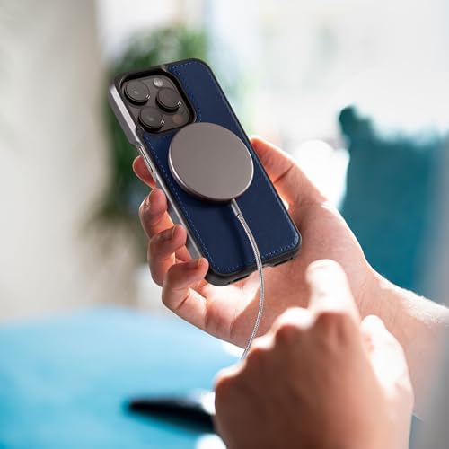 Dreem Empower Magnetic Wireless Charger Pad – High-Speed Mag Safe & Qi-Certified Charging Solution with Premium Vegan Leather Finish in Coffee – Effortless Device Alignment & Enhanced Overheat Protection for a Stylish, Tangle-Free Experience