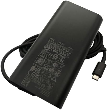 Dell 90 W USB Type-C AC Power Adapter – Enhanced Charger for Precision 3470/3570/5770, XPS 15 9520, Latitude 9330/9430/5530 Series, and Inspiron 7420 – Genuine Original Adapter with 3 FT Cord for Rapid Charging and Versatile Compatibility – Perfect for Professionals and Students Seeking Reliable Power Solutions