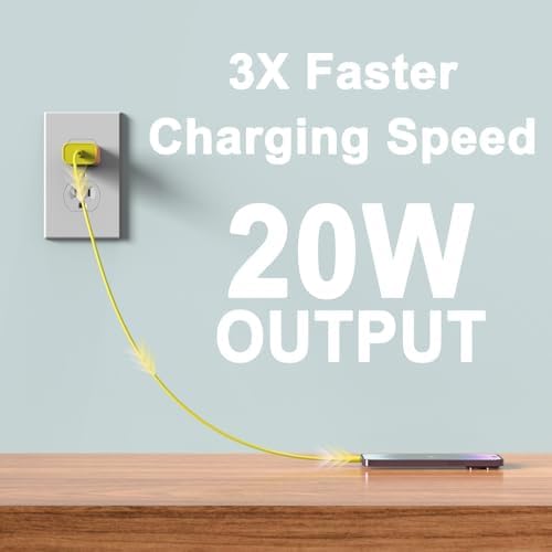 i GENJUN 4 Pack USB C Fast Charger Block – 20 W Power Delivery 3.0 Wall Adapter for i Phone 16/15/14, Galaxy & Pixel – Portable Type C Power Adapter for Air Pods Pro – Compact Travel Essential with Superior Speed and Compatibility